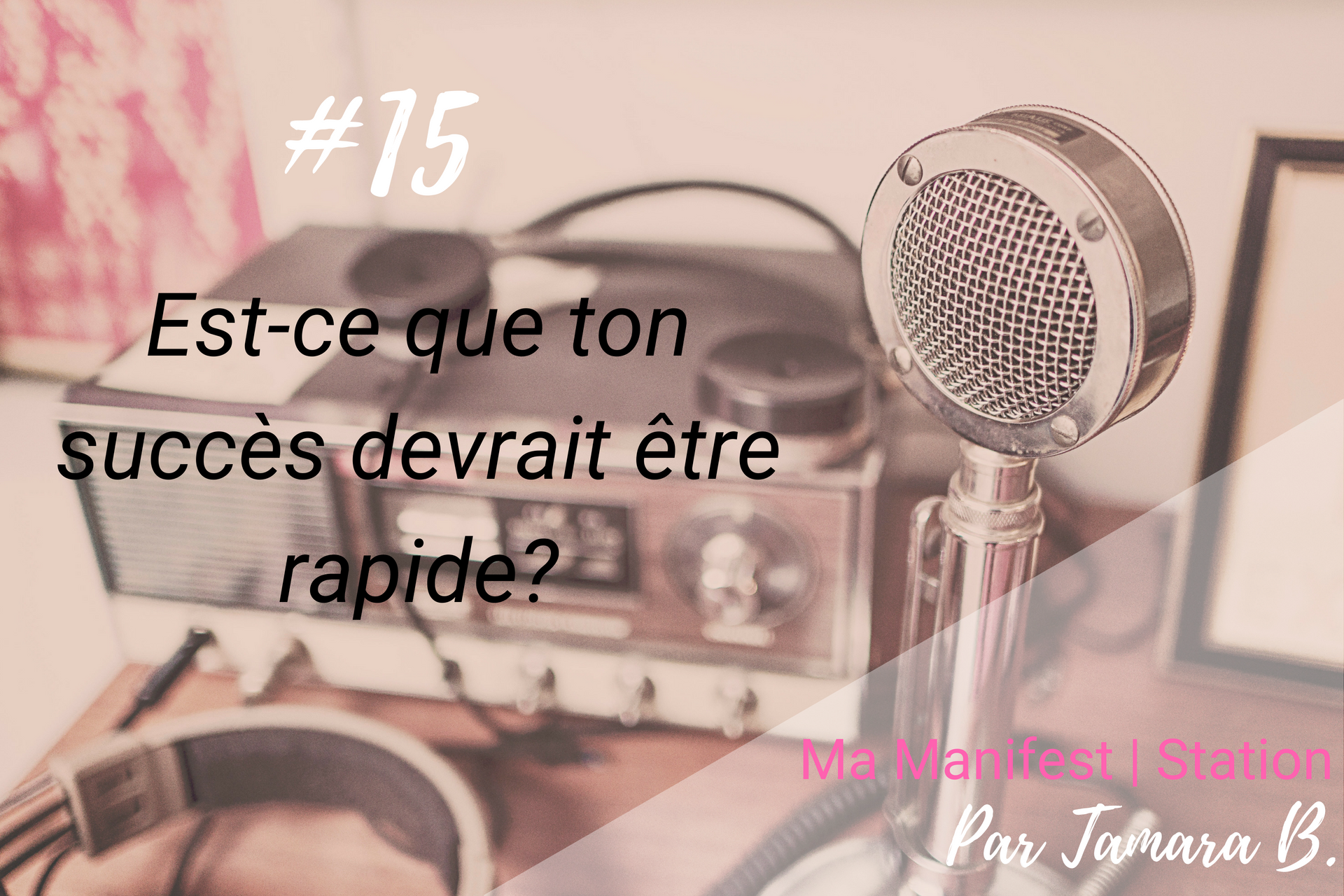 Épisode #15: Est-ce que ton succès devrait être rapide?