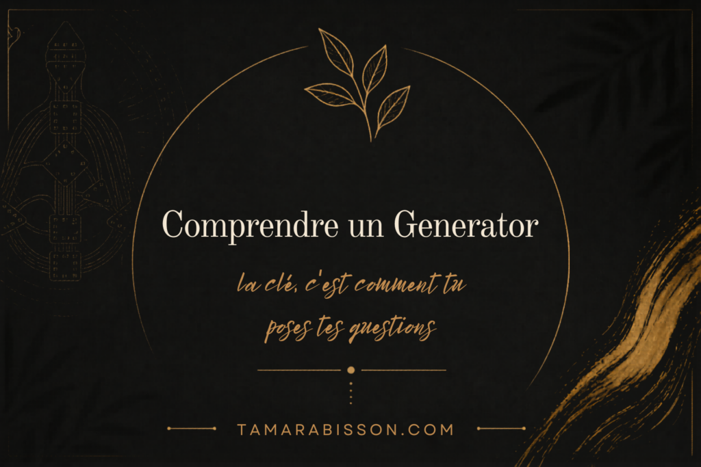 Tu veux mieux comprendre un Generator en Human Design ? Tout commence par la façon dont tu lui poses des questions. Voici pourquoi ça change tout.